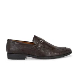 Guava Men Textured Formal Horsebit Loafers image 4