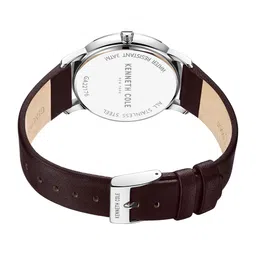 Kenneth Cole Men Green Dial & Brown Leather Straps Analogue Watch image 3
