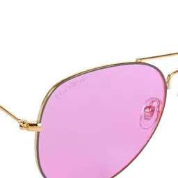 NuVew Unisex Aviator Sunglasses with UV Protected Lens-ES_16591-32-NW-3025A-PNK-GYGL-AV image 3