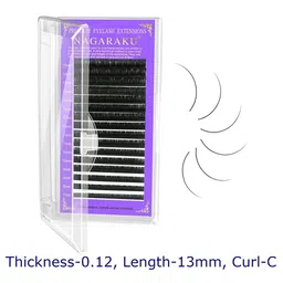NAGARAKU Women Black Matte Synthetic 16 Rows  Extensions Eyelashes image 3
