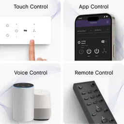 iotics Smart Touch Switch for 6 Light, Dimmer & Fan, Remote, Mobile App, Voice Control Smart Switch image 2