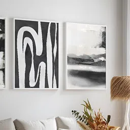 AbhiKalpya Art Studio-Get a vibe White 7 Pieces Wall Photo Frames image 5