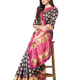 Florence Ethnic Motifs Woven Design Art Silk Saree image 5