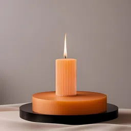atorakushon Peach Soy Wax 3 pieces Pillar Candle image 4