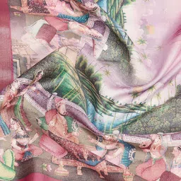 Mitera Kalamkari printed Zari Pure Silk Saree image 5