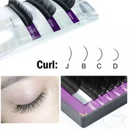 NAGARAKU Individual Premium Classic Matte Synthetic 16 Rows Eyelash Extensions - Curl D image 4