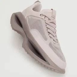 MANGO Women Lavender Checked Training Shoes image 5