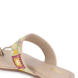 Anouk Women Ethnic Open Toe Flats with Buckles image 5