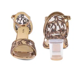 Action Printed Party Block Transparent Heels image 3