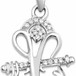 Zarkan 925 Silver Flute Ganesha Pendant Rhodium Cubic Zirconia Sterling Silver Locket-picture-17