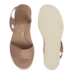 Bata Women Textured Wedge Sandals image 2