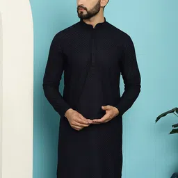 SOJANYA Geometric Embroidered Thread Work Cotton Straight Kurta-picture-23