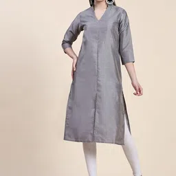 Phenav Mandarin Collar Dupion Silk Kurta-picture-14