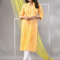 Charukriti Striped Plus Size Mandarin Collar A-Line Kurta image 1