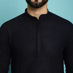 SOJANYA Geometric Embroidered Thread Work Cotton Straight Kurta image 5