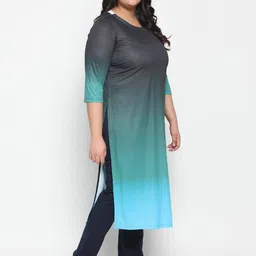 Amydus Plus Size Ombre Dyed Kurta image 3