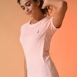 Campus Sutra Women Peach-Coloured Running T-shirt image 3