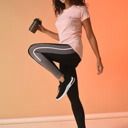 Campus Sutra Women Peach-Coloured Running T-shirt image 4