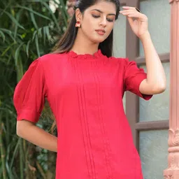 KALINI Women High Neck Ruffles Top-picture-23