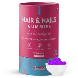 Nirvasa Hair & Nails,  60 gummies  Mixed Berries  image 1