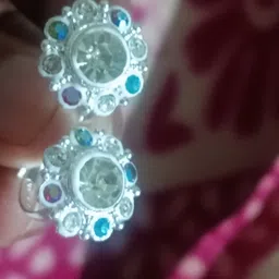 yuvikainterpris Bichhiya multi colour Brass, Sterling Silver, Alloy Beads Silver Plated Toe Ring Set image 4