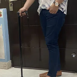 ranacreation Walking stick in steel meterial with black color Walking Stick image 4