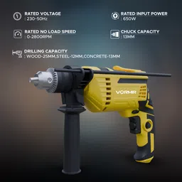 ibell VORMIR VR TD13-139 Impact Drill Tool Kit,13mm Chuck,2800RPM,680W Electric Drill, Power & Hand Tool Kit image 4