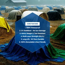 double kissan 18FTX12FT-80-T Tent - For Suitable For: Household Storage, Balcony Shade, 2-Wheeler Cover, Rain Protection image 2