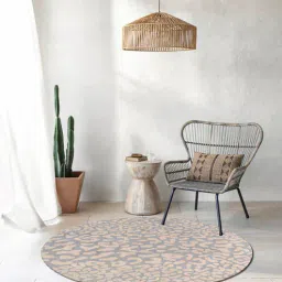 surya living Taupe Abstract Wool Round Hand Tufted Carpet-picture-30