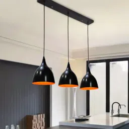 avior Linear Black & Black (E- 27/ 12 Watt) Aluminium Cluster Hanging Light-picture-24