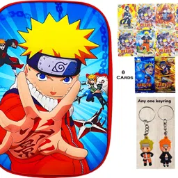 poksi Premium Naruto Pencil Case EVA Hardtop – Includes 8 Collectible Cards & Keychain | Anime School Supplies Art EVA Pencil Box image 1