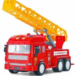 himanshu tex Big Size Friction Powered Realistic Fire Rescue Truck Toy with Light and Musical Fire image 3