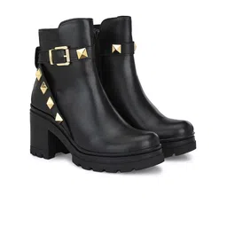 Delize Women Black Patterned Desert Boots-image-83