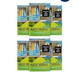 Absorbia Green Pack of 6 Moisture Absorber Hanging Pouch with Activated Charcoal-picture-11