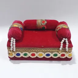 RDR Enterprises Thakur ji Singhasan, Laddu Gopal ji Singhasan usable 0 to 3 no Silk All Purpose Chowki-image-32