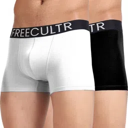 freecultr Pack of 2 Organic Cotton Trunks, Ultrasoft Waistband, Premium Snug-Fit Underwear Solid Men Trunk-picture-10