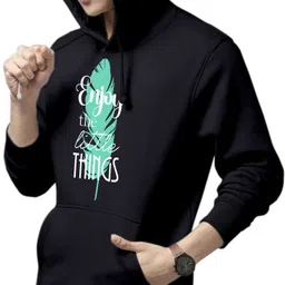 woostro Men Full Sleeve Printed Hooded Sweatshirt image 3