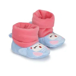 mothercare Infant Boys Pink & Blue Socktop Cartoon Embroidered Booties-image-70