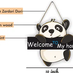 vkraft Welcome To My Home Wooden Wall Hanging with Quotes for Home Decor image 4