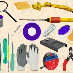 aldeco 16 Items Compact Soldering Iron Kit with Desoldering Pump & More Utility Tools 25 W Simple-picture-13