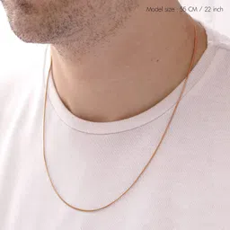 thanu's craft Stylish Stainless Steel Rose gold 2mm Round Snake Waterproof Neck Necklace Chain Gold-plated Plated Sterling Silver Necklace image 2