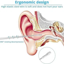 froxy carts Ear Wax Cleaner Resuable Ear Cleaner Tool Set with Flashlight Earpick image 3