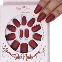 BEROMT 12 Pcs Long-Lasting Premium Matte Salon Finish Press On Nails - Shade 513 image 1