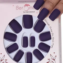 BEROMT 12 Pcs Long-Lasting Premium Matte Salon Finish Press On Nails - Shade 565 image 1