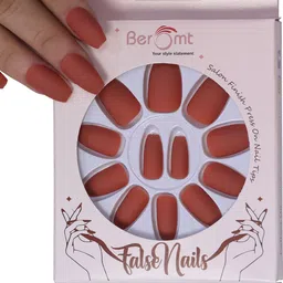 BEROMT 12 Pcs Long-Lasting Premium Matte Salon Finish Press On Nails - Shade 497 image 1