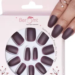 BEROMT 12 Pcs Long-Lasting Premium Matte Salon Finish Press On Nails - Shade 444 image 1