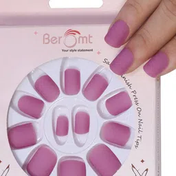 BEROMT 12 Pcs Long-Lasting Premium Matte Salon Finish Press On Nails - Shade 450 image 1