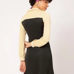 DressBerry Soft Grunge Glam Colourblocked Sheath Mini Dress image 5