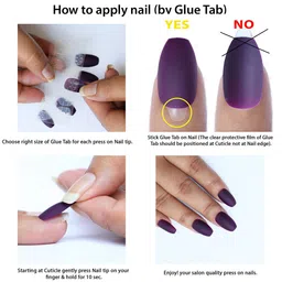 BEROMT 12 Pcs Long-Lasting Premium Matte Salon Finish Press On Nails - Shade 513 image 5