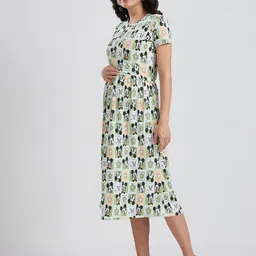 True Shape Floral Print Maternity A-Line Midi Dress image 5